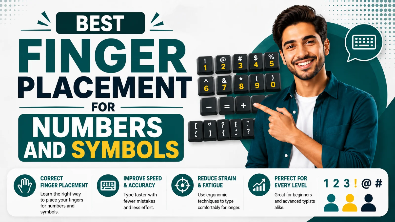 Best Finger Placement for Numbers and Symbols