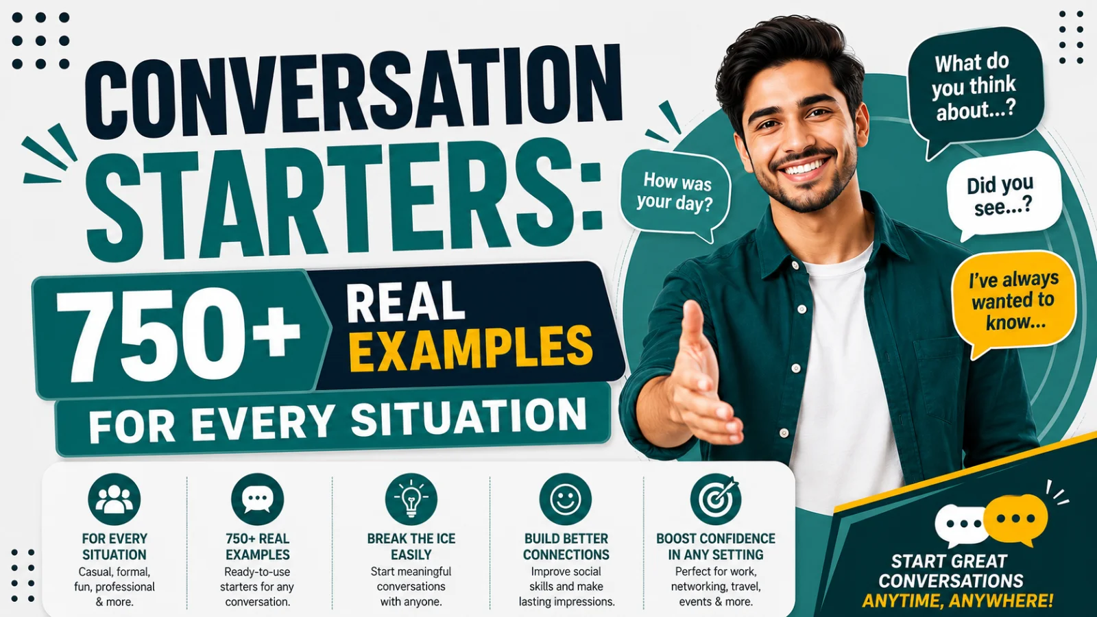 Conversation Starters 750+ Real Examples for Every Situation